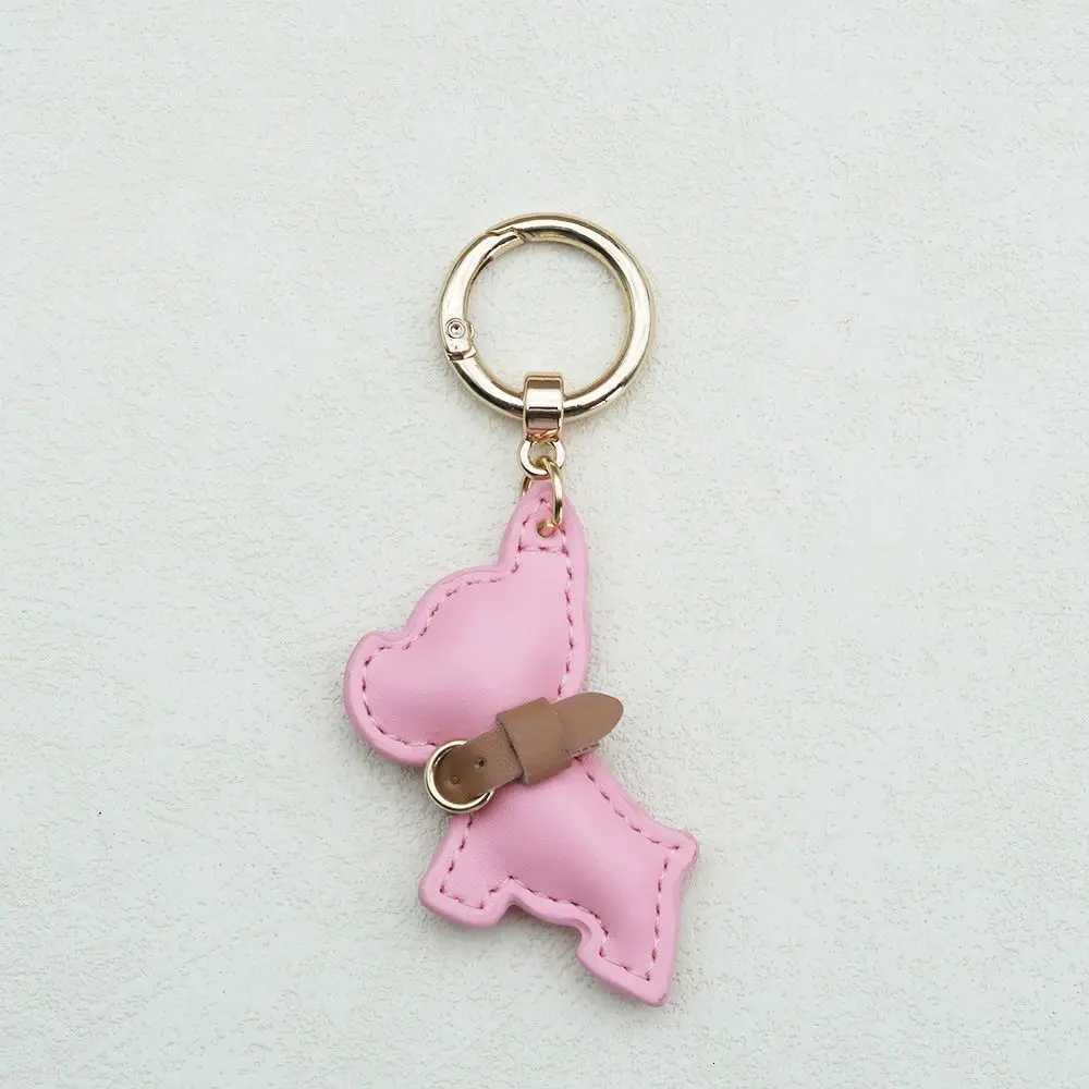 Luxury Multicolor French Bulldog Keychain Cute Puppy Animal Dog PU Leather Dog Hanger Fashion Cartoon Bulldog Bag Pendant Women Y250929as