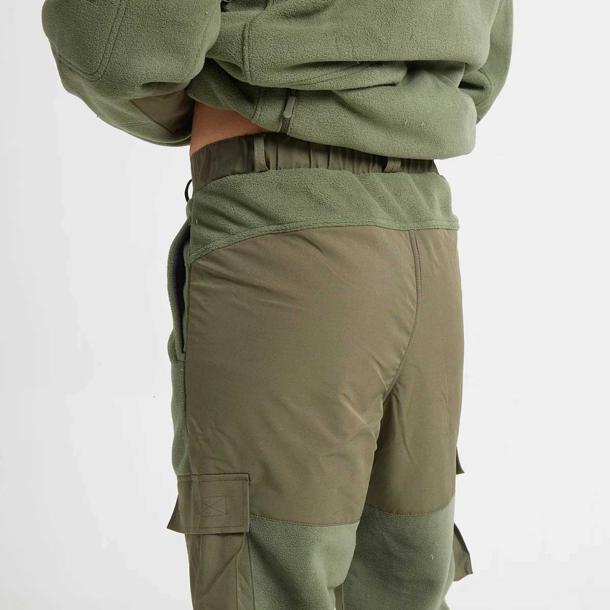 Tactical Jacket Fleece Mens Pants Zipper Pockets Jacket Thermal Suits Work Outwear Thick Warm Casual Tracksuit TwoPiece Suit W250928