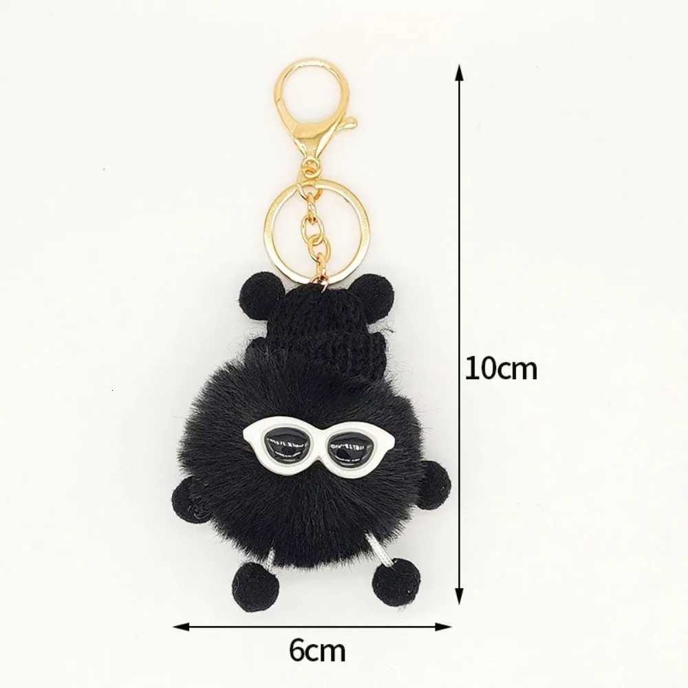 Plush Keychain Elf Rabbit Hair Pendant Imitation Plush Pendant Coal Ball Colorful Cute Creative Bag PendantXJ250928