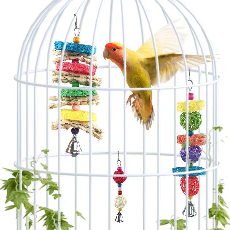 2025 New Bird Chew Toy Parrot Entertainment Blocks Cage for atiel Conure