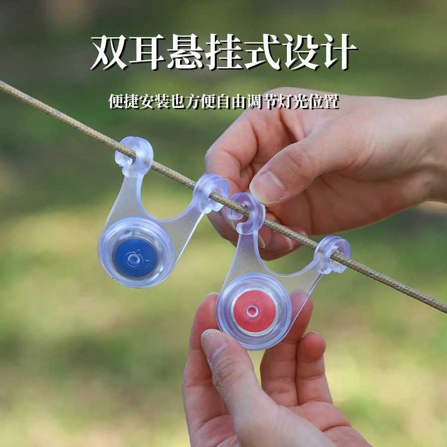 110pcs Waterproof AntiFall Warning LED Tent String Rope Hanging Lights Outdoor Camping Mini Flashlight Warning Safety Lamp C250928