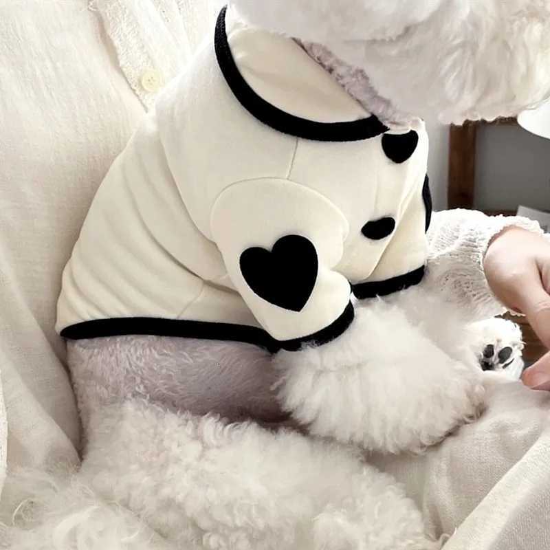 Soft Dog Vest Pet Pajamas Teddy HeartPrint Bottoming Shirt Pomeranian Dog Autumn Winter Warm Clothes Dog Stuff X250928