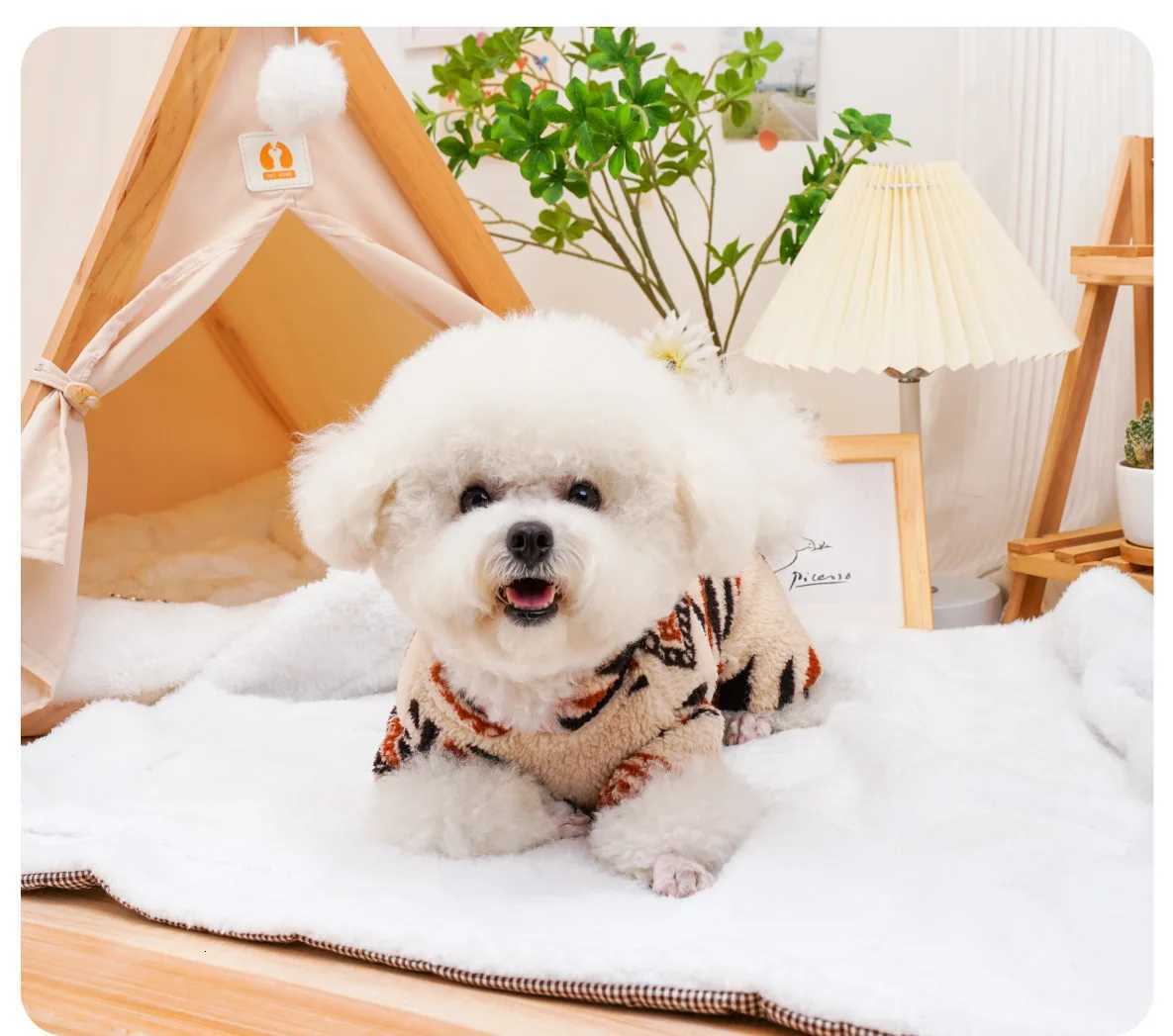 Vintage Bohemian Pet Apparel Plush 4Leg Dog Cat Costume Cozy Winter Animal Jumpsuit with Retro Style X250928