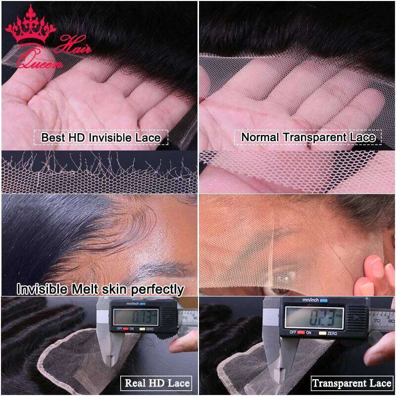 Queen Real HD Frontal/Closure Only Invisible Melt Skin Lace 13X6 13X4 4X4 5X5 6X6 7X7 Raw Human Hair Body Wave & Straight Xiusiyuan2509