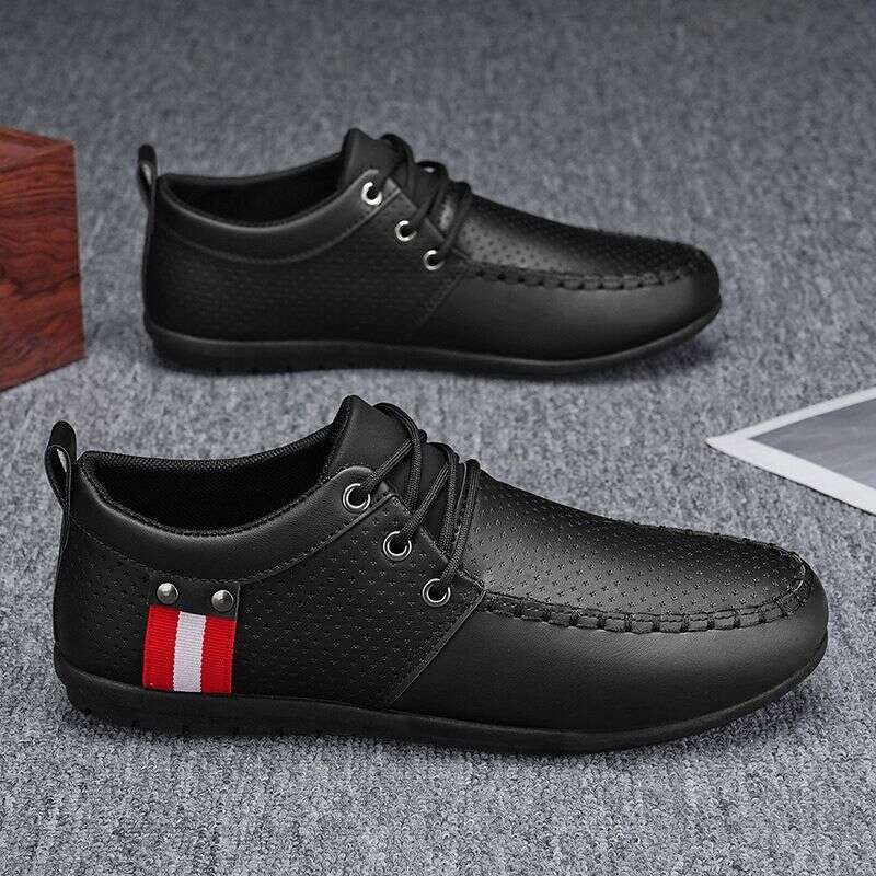 Beijiang Wolf Casual Leather for Men 2025 New Korean Trendy British Style Loafers Men's Large Size White Shoes