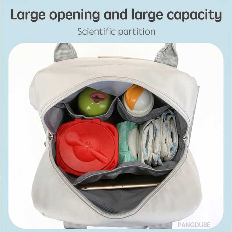 PANGDUBE Mom Dad Backpack with Changing Pads Pacifier Bag Hooks for Stroller Materni Mom Bag for Baby Accessories Diaper BagXJ250928