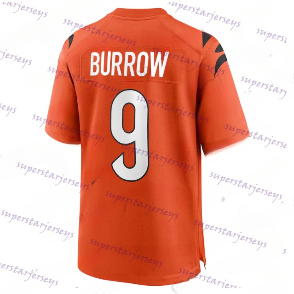 Custom Football Jersey Joe Burrow Tee Higgins Chase Chase Brown Trey Hendrickson Brown Wholesale