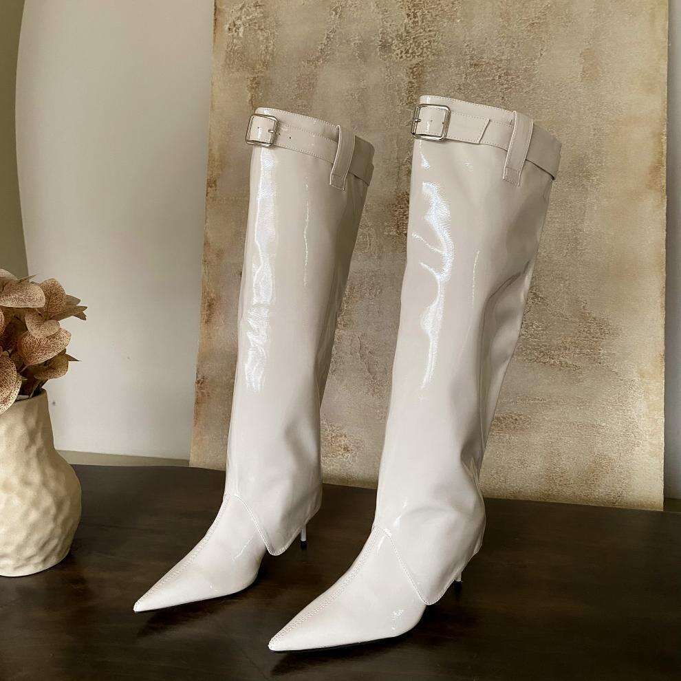 2025 Autumn New Pointed Toe Stiletto High Heels Elegant Slimming French Fashion Sexy Long and Short Two-Way Boots