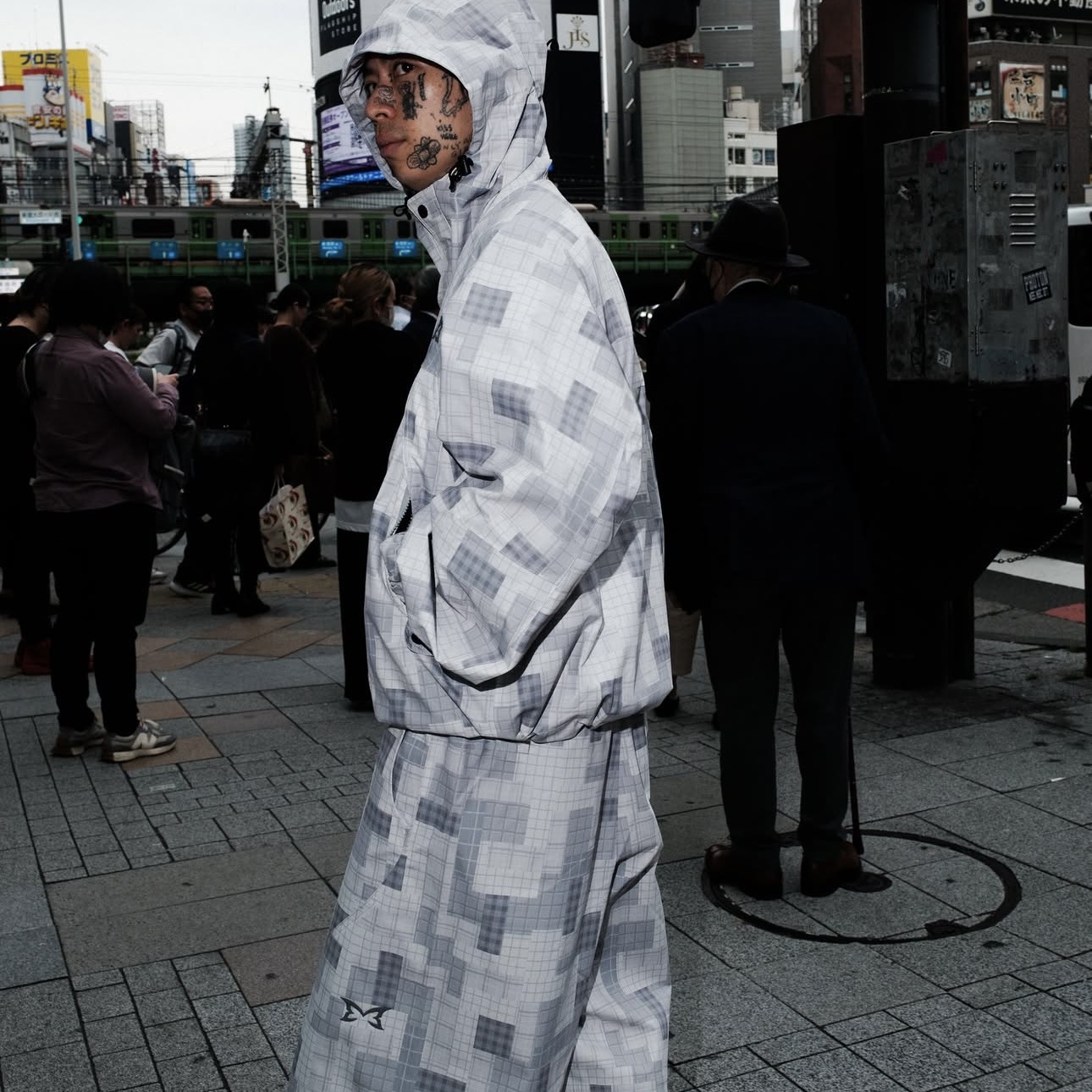 Men's Hoodies Mertra Luxurious Design Patchwork Checkered Sportswear Set Grey Hoodie Jacket UK Hooded Windbreaker Hip-hop Men And Women