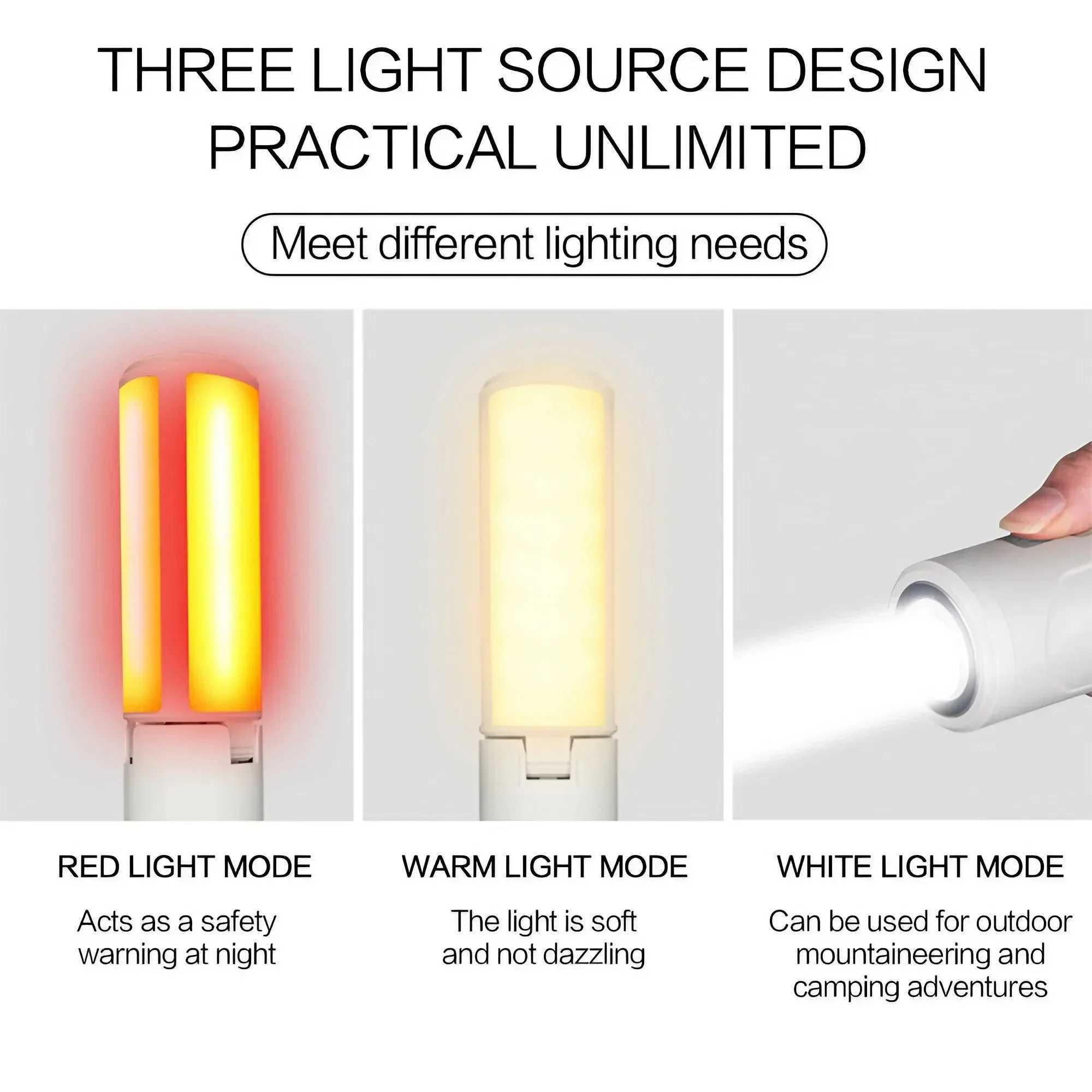 Portable Outdoor Camping LED Light Rechargeable Handheld Warm Ambient Lamp Foldable Lantern for Hiking Travel C250928