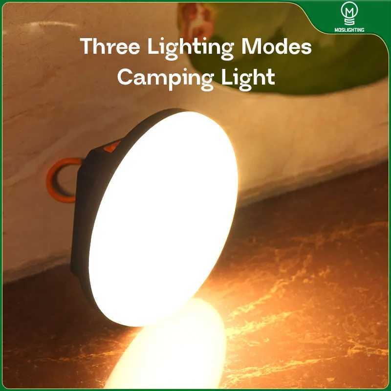 MOSLIGHTING Rechargeable Camping Lantern Portable Flashlight With Magnet Emergency Light Powerful Hanging Tent Lamp Outdoor LED C250928