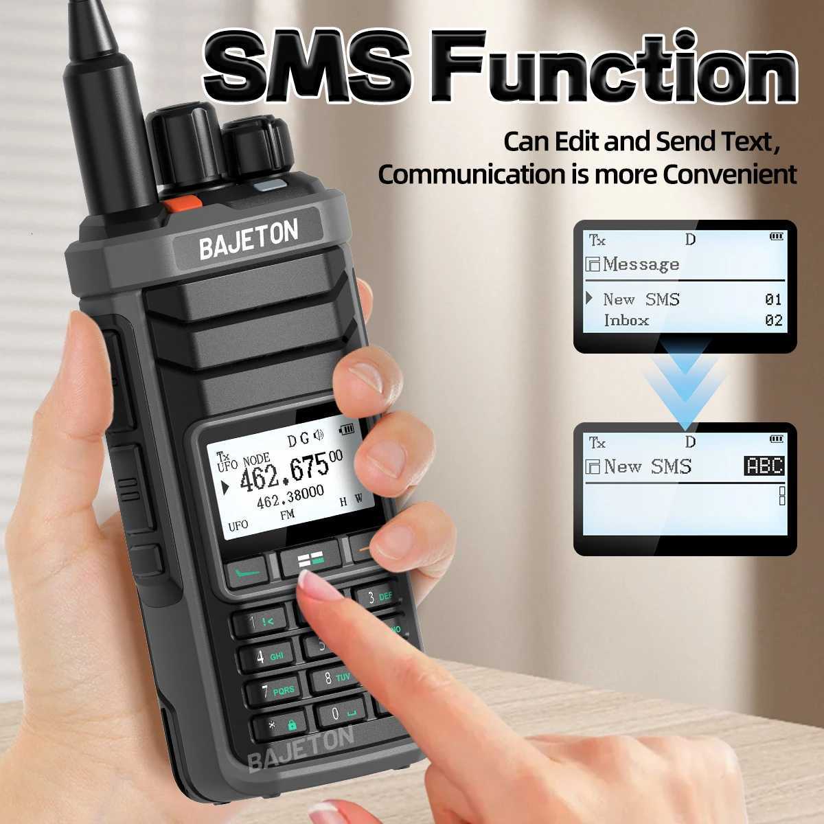 BAJETON DM5000 DMR Walkie Talkie AES256 Encryption Dual Mode Dual Time Slot Digital Analog SMS NOAA For RT4D UV88 Ham RadioXJ250928