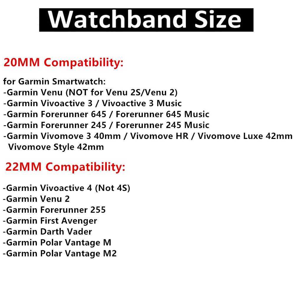 20mm 22mm Nylon Strap For Garmin Vivoactive 4 3 HR Band Watch Venu 2 SQ Forerunner 645 Elastic Wristband Bracelet Fenix 6 5 Pro W250928
