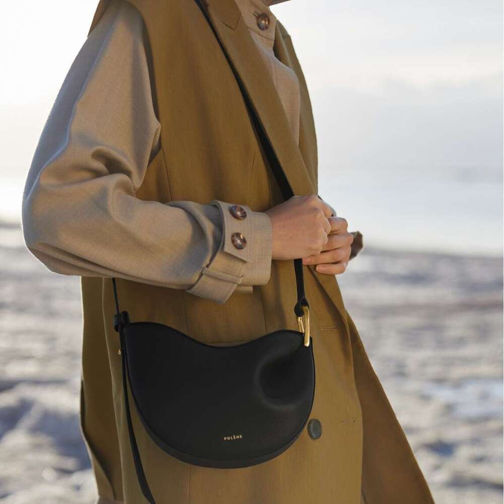 designer bag Luxury bag French Niche Brand Pol Color Matching New Women's Tonca Pea Genuine Leather Shoulder Crossbody fashion Bag