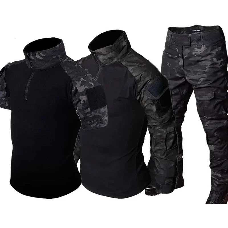 Military Tactical Sets Outdoor Camo Paintball Uniform Kits Combat Training Breathable ShirtsCargo Hunting Pants Sport Suit Men W250928