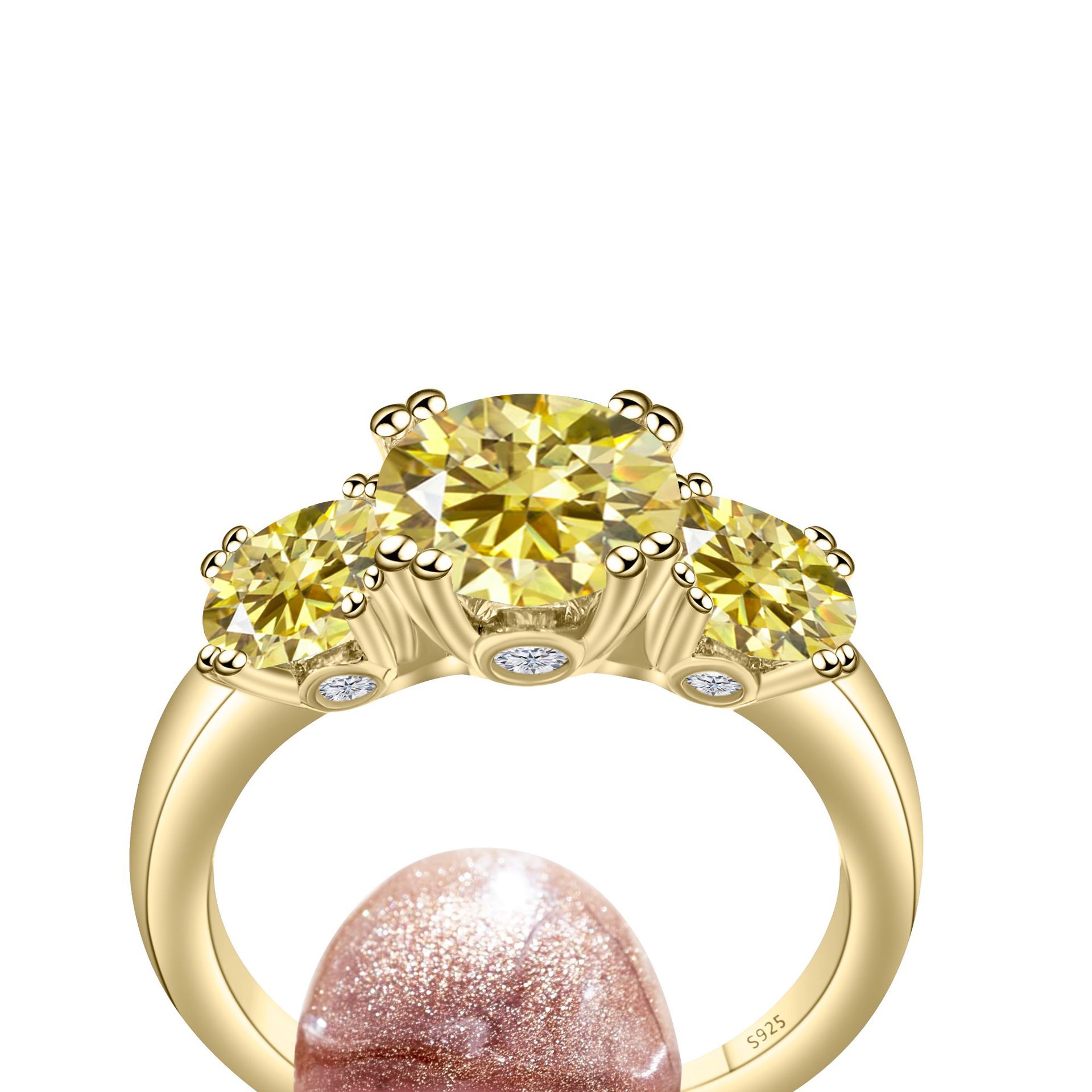 Rings designer for women engagement ring with box 5CT Silver Moissanite Ring, Colorful Zircon Ring, Women's Ring with GRA Certificate birthday gi