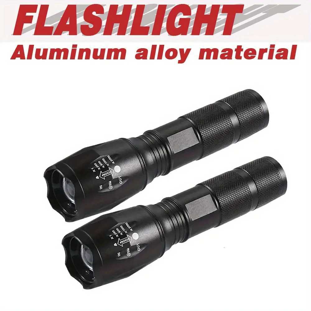 2pcs Led Flashlight Suitable for Camping Hiking Fishing Mountaineering Exploration Emergency Use D250928