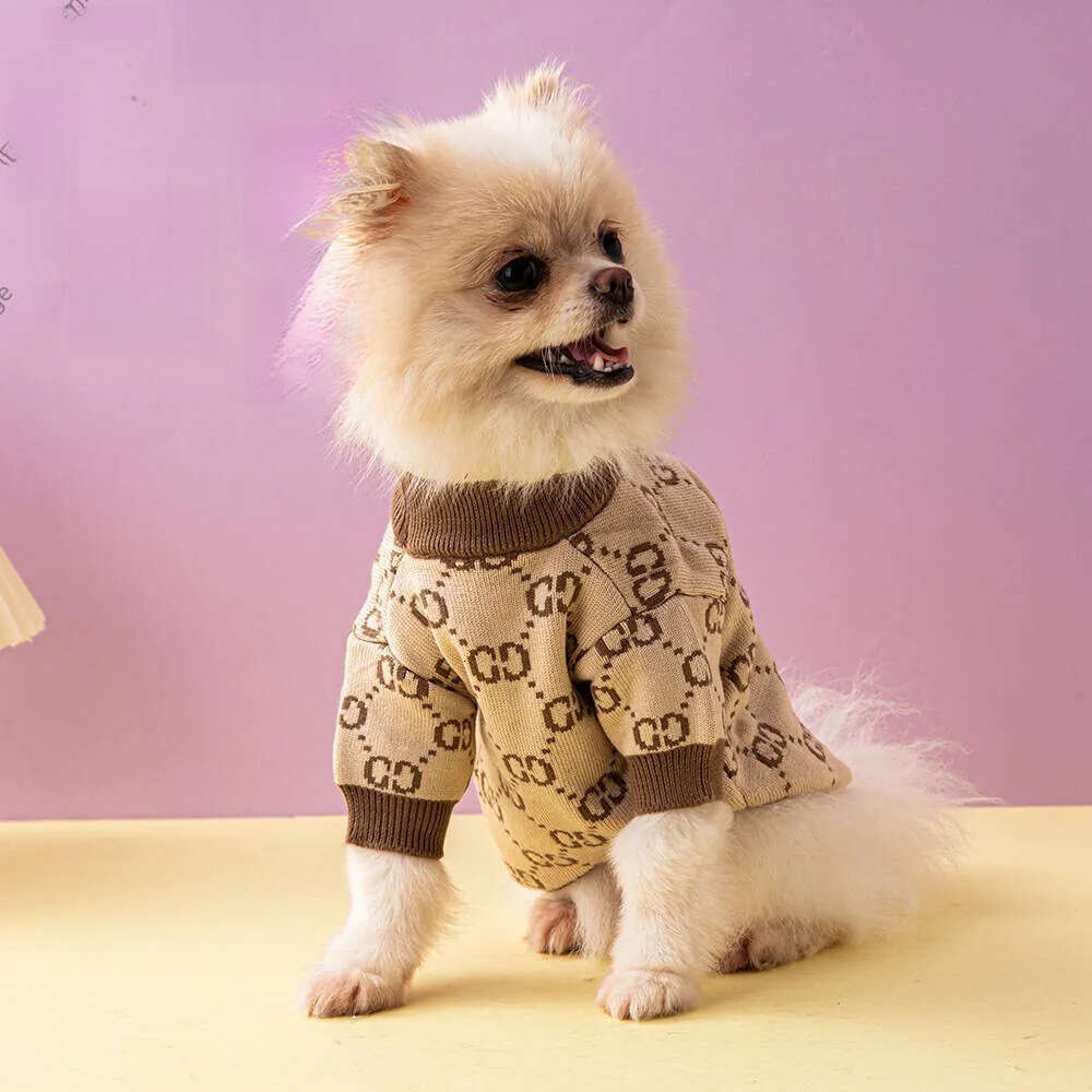 2025 new 20styles New Autumn And Winter Cardigan Pet Sweater High Weight Warm Chenery Dog Coat