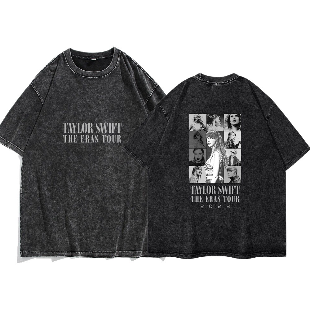 European & American Washed Vintage Short-Sleeve T-Shirt American High-Street Top - TT8569