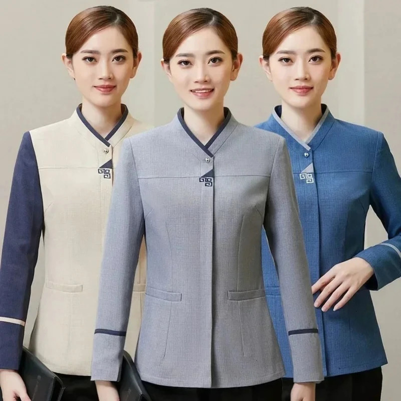 Long Sleeve Set Work Uniform Cleaning el Room Housekeeping Auntie Community Property Summer Cleaning 250611