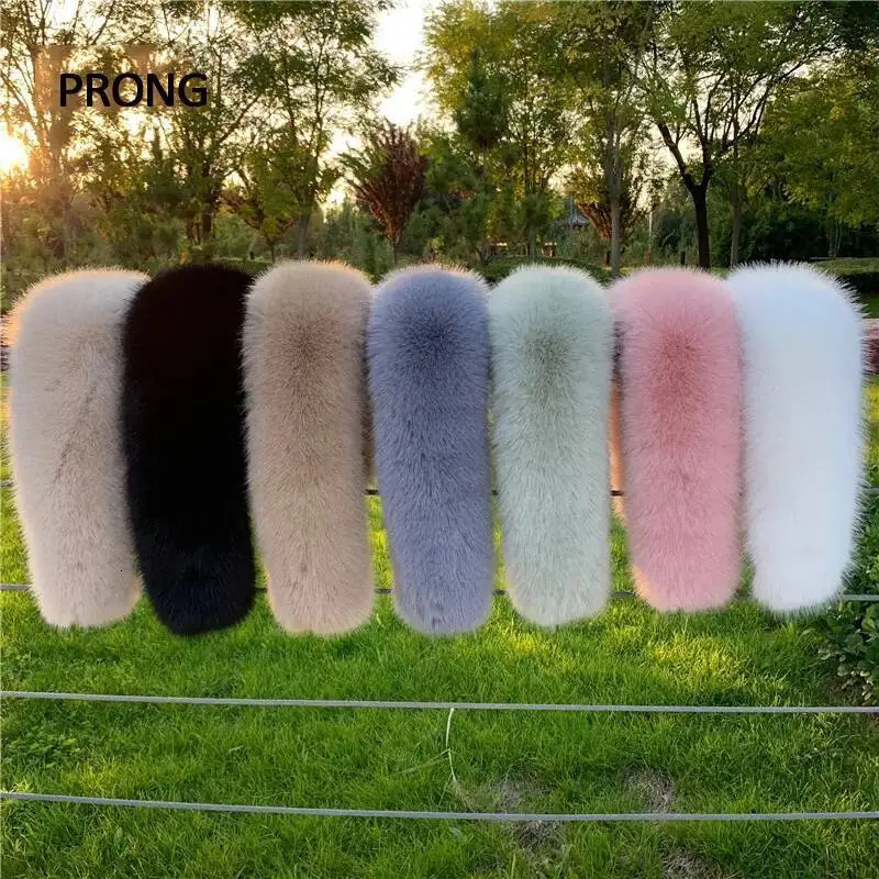 Women Faux Fox Fur Collar Shawl Furry Fur Collar For Winter Coat Hood Fur Decor Fur Scarf Parkas Coat Fur Collar Scarves 250928