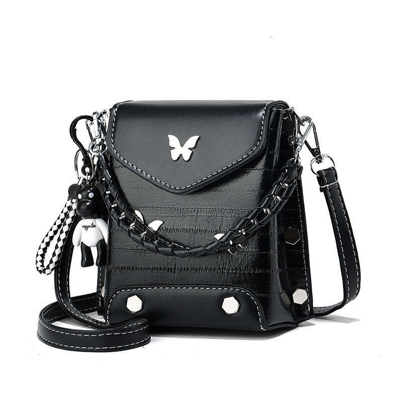 Korean Style Simple Small Square Fashion Versatile Shoulder Crossbody Trendy Mini Phone Bag for Women