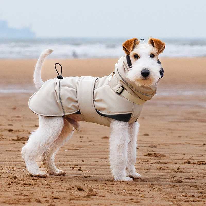 2025 New Pet Keeping Warm Clothes for Autumn Winter High Necked Dog Stormcoat With Reflective Tape Waterproof Dog Down et X250928