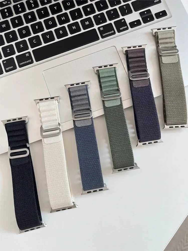 Original Strap for Apple Watch Ultra Band 49mm 44mm 45mm 40mm 41mm 42mm 38mm Alpine Loop Bracelet Correa Iwatch 9 8 7 SE 6 5 4 3 W250928