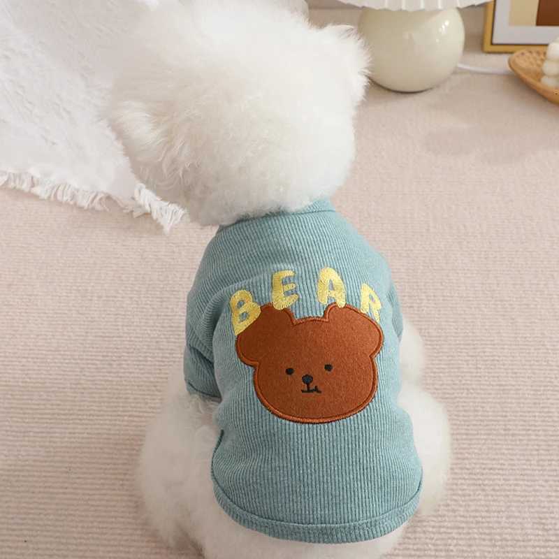 Cute Summer Pet Dog Clothes Bear Apple Print Dog Vest Cats Dogs Sweatshirt Chihuahua Bichon Poodle Undershirt 2025 Puppy T Shirt X250928