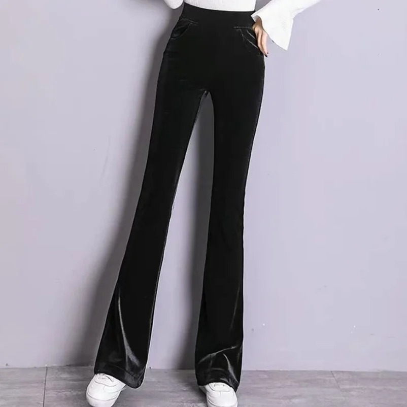 Fashion Loose Elastic High Waist Solid Color Pants Womens Autumn Oversized Office Lady Commute Allmatch Casual 250106