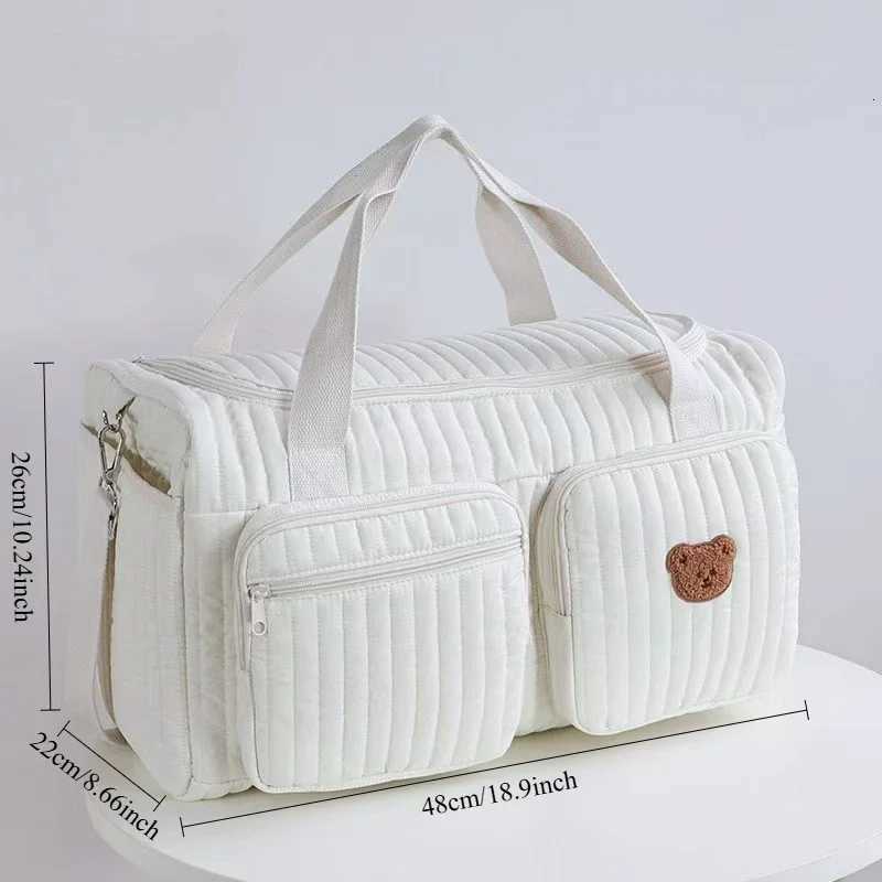 Quilted Mommy Bag Large Capaci Luggage Diaper Bag Portable Shoulder Handbags Materni Travel Tote with Pockets Mother KidsXJ250928