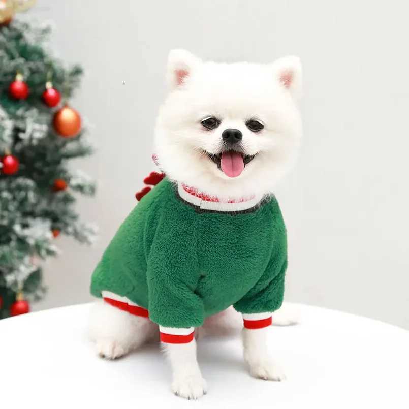 Dog Christmas Clothes Winter Warm Pet Clothes for Small Medium Dogs Elk Santa Claus Dog Cats Coat Hoodies Christmas Dogs Costume X250928