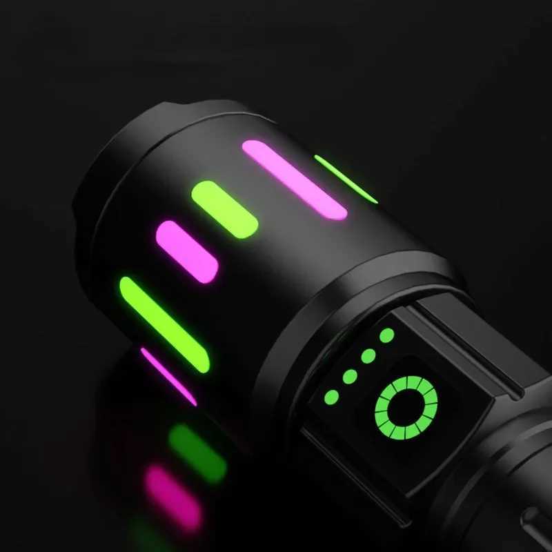 Powerful Flashlight 20W High Lumens Rechargeable Led Flashlight Zoom 2000m Long Range Tactical Lamp Ultra Powerful Torch D250928