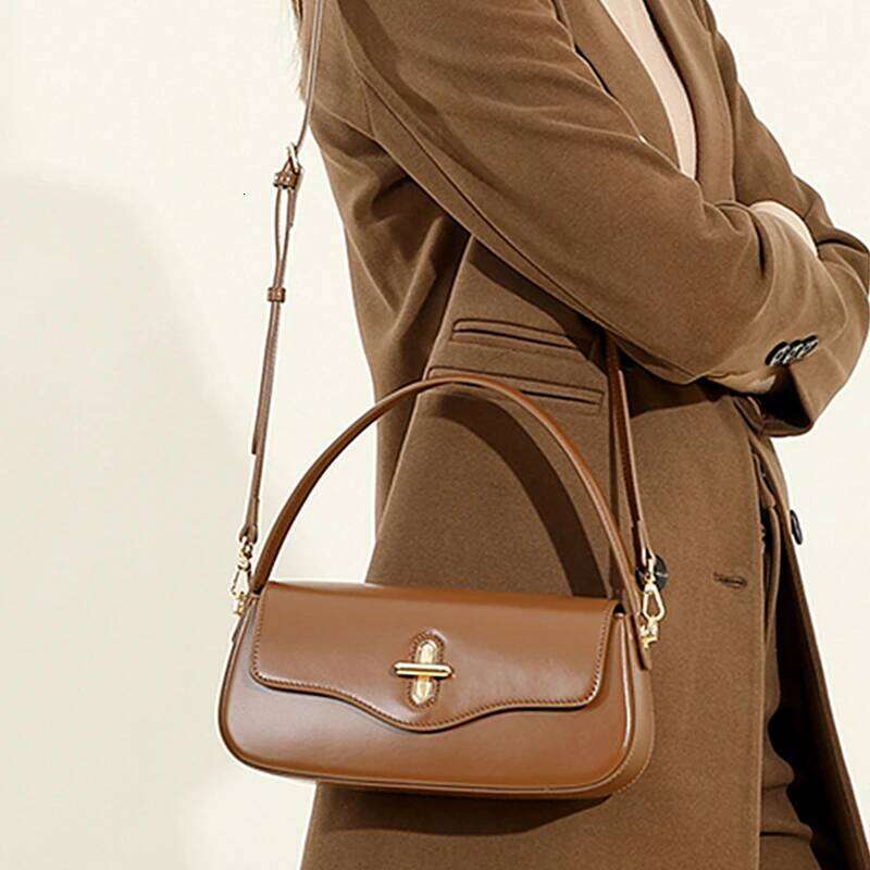 Hifashion Cowhide Genuine Leather Handbags For Women 2025 Designer Top Handle Square Work Ladies Shoulder Crossbody Bags