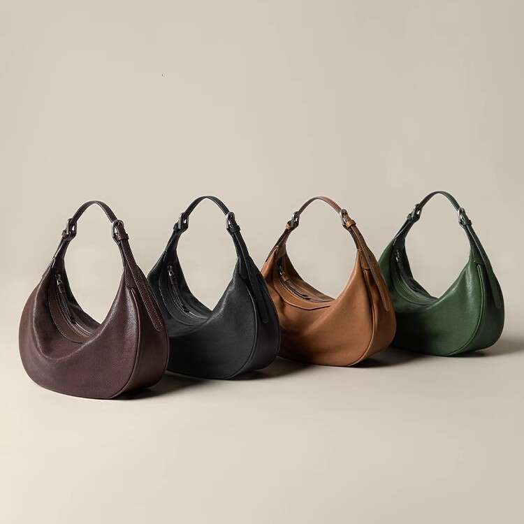 designer bag Luxury bag Top Layer Cowhide Casual Crescent Genuine Leather Small Simple Versatile Single Shoulder Crossbody Bag for Women
