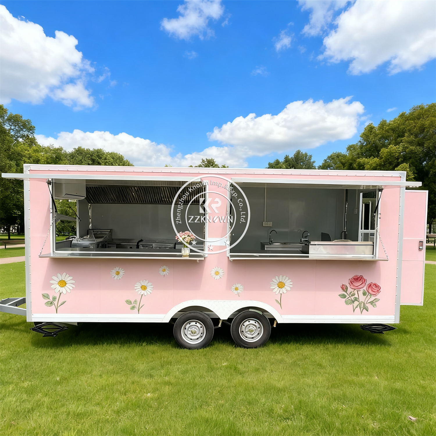 Street Ice Cream Cart Food Truck Hot Dog Vending Cart With Equipment Concession Catering Trailer Pizza Snack Catering Fast Food Truck For Sale