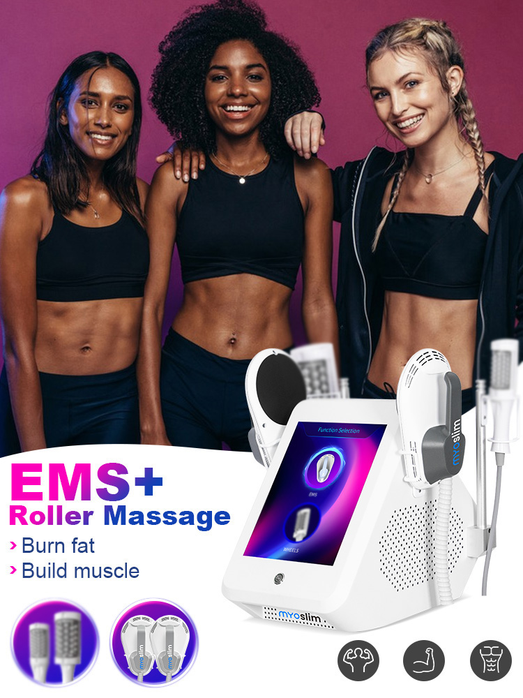 Professional 2 IN 1 200HZ EMS Roller Slimming Cellulite Reduction Inner Ball Roller 360 Degree Infrared Vacuum Roller Massage Beauty Device