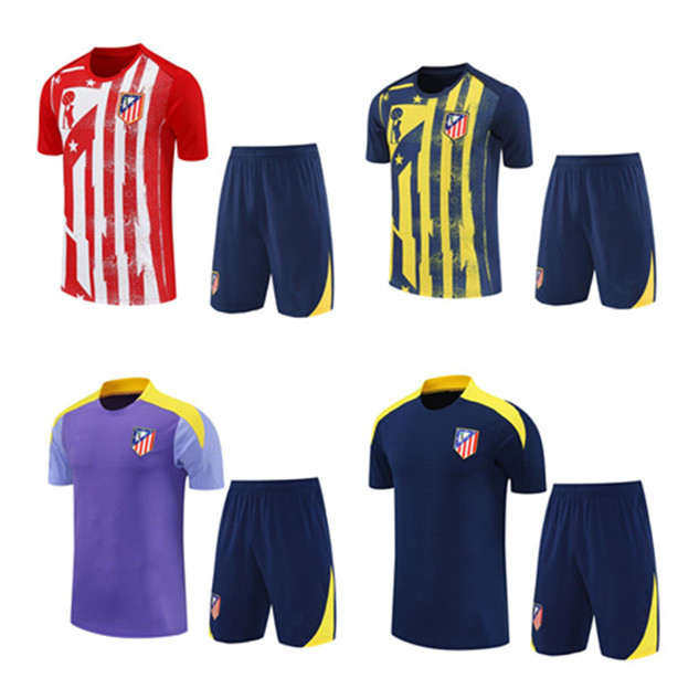 25/26 atletico Madridss tracksuit Soccer Jerseys MORATA GRIEZMANN 2025 2026 men kids Atletico short sleeves training suit Camisetas de futbol Football Shirt