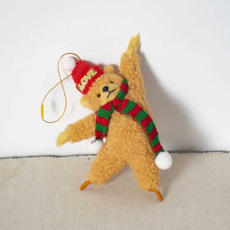 Creative Ballet Bear Car Pendants Adorable Room Pendant Cute Dancing Bear Car Decoration Bag Charm Handmade Plush Bear KeyringsXJ250928
