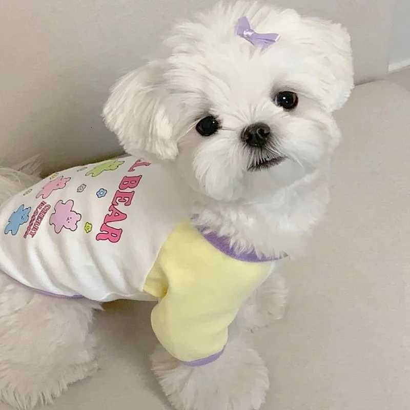 Animal Print Dog Tshirt Summer Thin Maltese Vest Teddy Cartoon Pullover Bichon Frise AntiShedding Clothes Cool Pet Tshirt X250928
