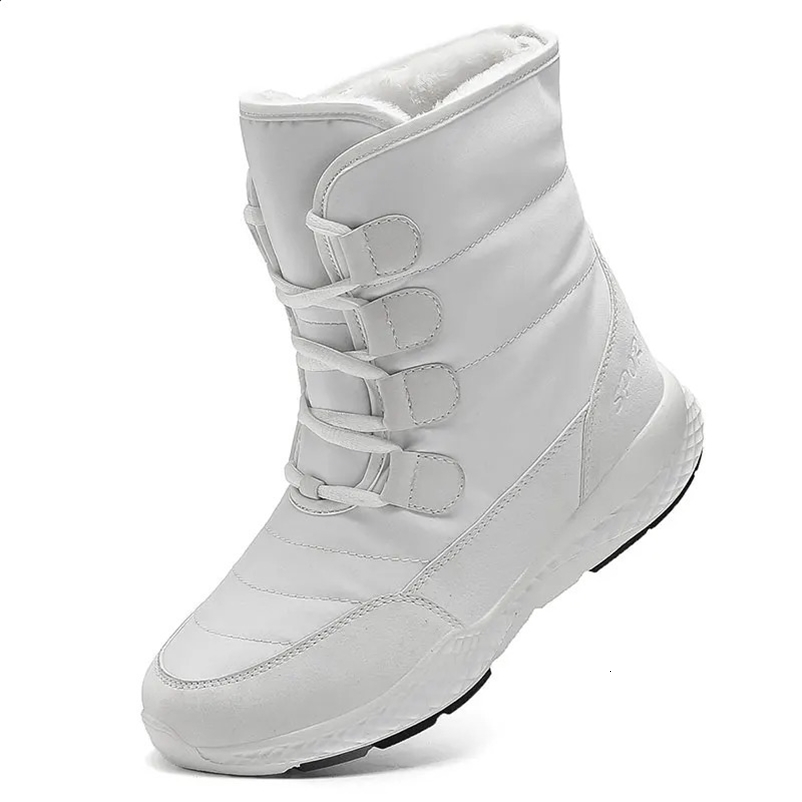 TUINANLE Women Boots Winter White Snow Boot Short Style Water-resistance Upper Non-slip Quality Plush Black Botas Mujer Invierno241226bj