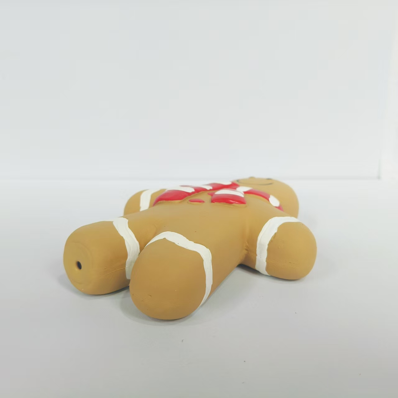 Rubber Squeaky Gingerman Dog Toy Chewy Interactive Soft Latex Durable Screaming Christmas Dog Toy 3pcs/Pack