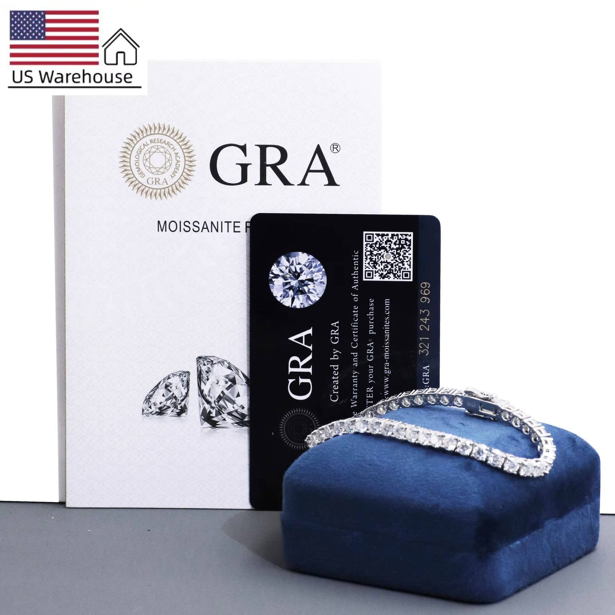 Tianyu Gems 5 mm Fine Jewelry Men 925 Sterling Silver Women 18k Gold Filled Diamond Moissanite S925 Tennis Bracelet