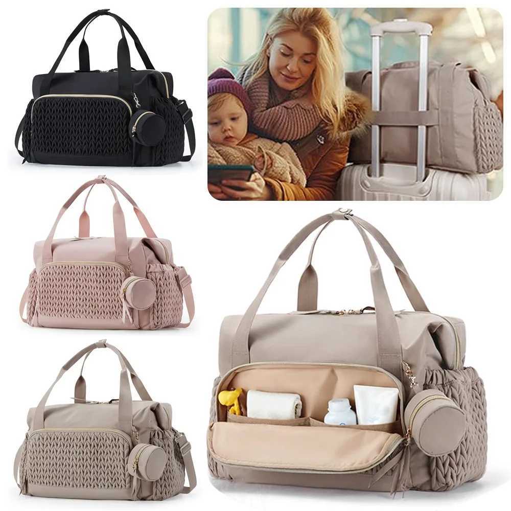 Multifunction Mommy Diaper Bag with Insulated Pocket Changing Pad Portable Baby Diaper Bag Large Capaci Nappy Waterproof BagXJ250928