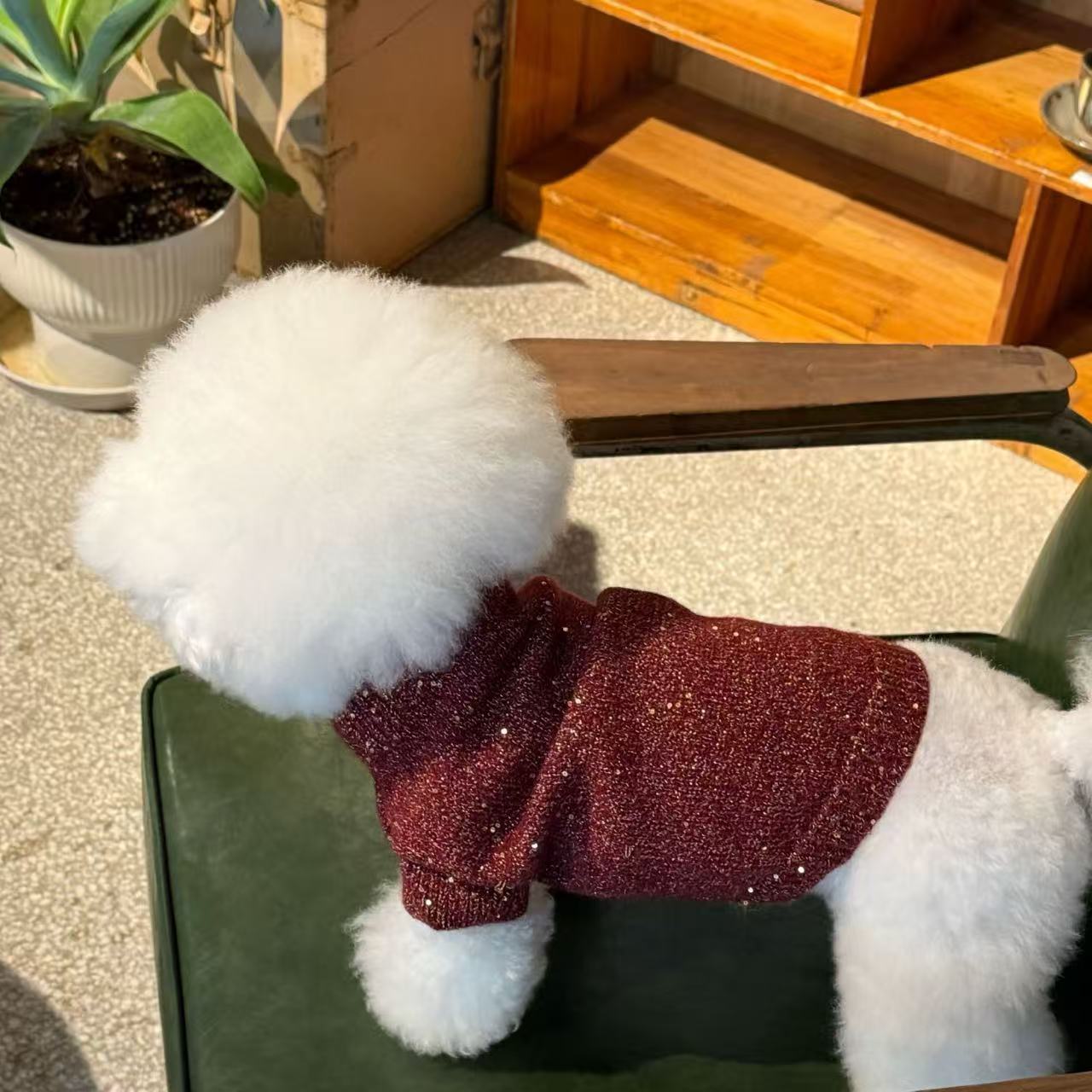 T1349 Pet Clothes Autumn and Winter New Teddy Bichon Schnauzer Maltese Small Dog Warm Sweater Puppy Clothes