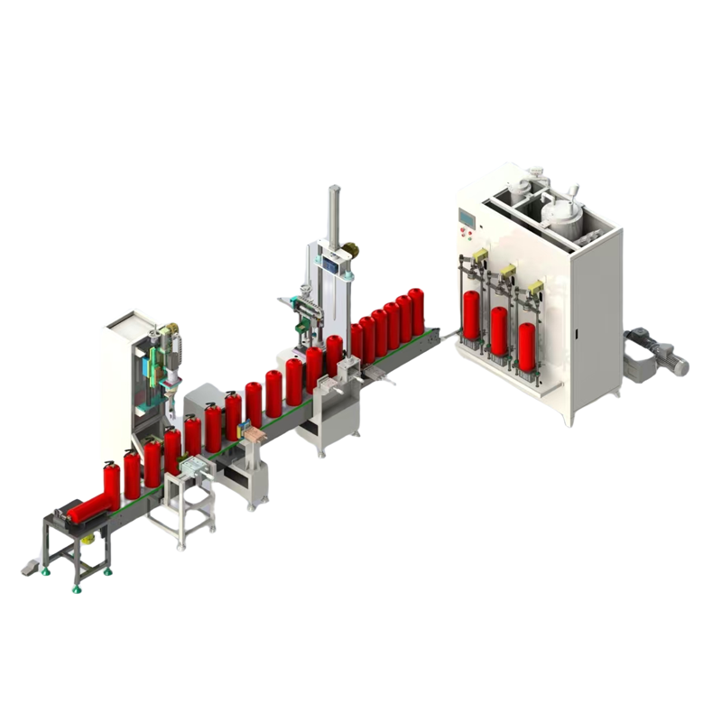 Three-Station Automatic Dry Powder Fire Extinguisher Filling Machine Specialized for filling dry powder fire extinguishers