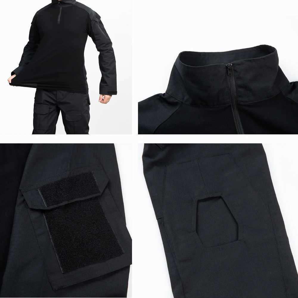 Tactical G2 Airsoft Black Frog Suit Training Camouflage Outdoor Hunting Clothes Battle 2 Pcs Set W250928