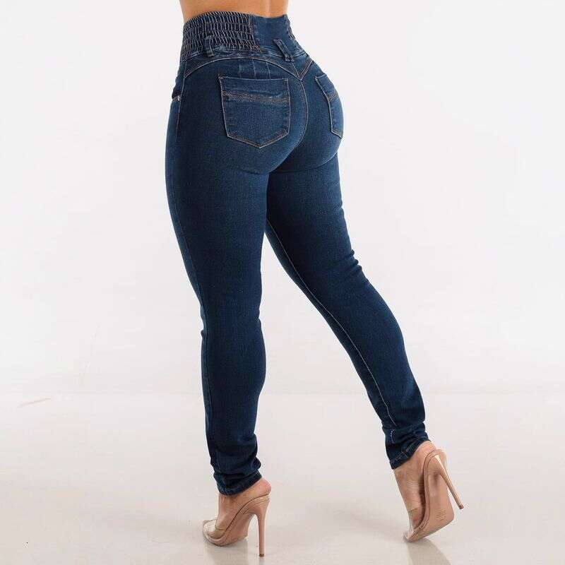 Women's Clothing Slim Stretch Jeans Sexy Hip Lifting High Waist Skinny Trousers