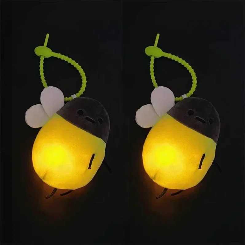 Cartoon Cute Luminous Firefly Plush Toys Cute Pendent Girl Heart Home Decor Christmas Beauty Delicacy Bag Keychain Birthday GiftXJ250928