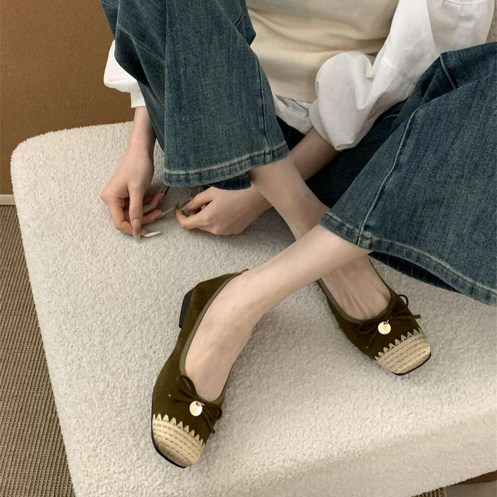 Vintage Style French Flat Ballet Flats for Women Summer 2025 New Soft Sole Slip-On Women's Loafers Moccasins